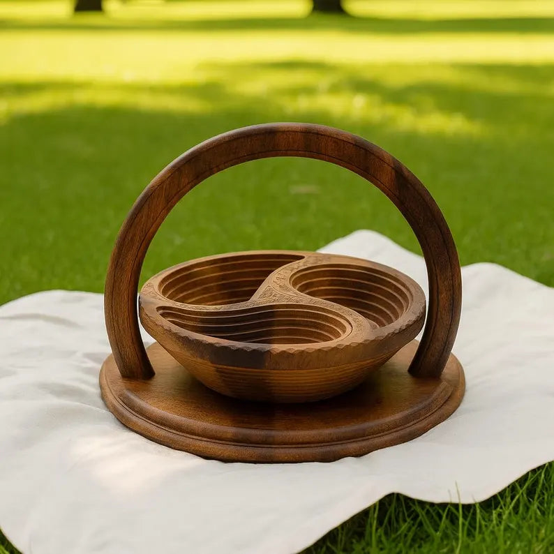 Foldable Wood Fruit Bowl