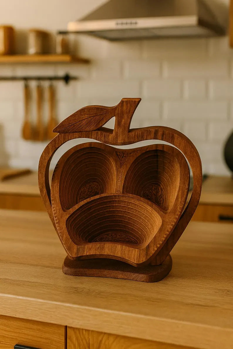 Foldable Wood Fruit Bowl